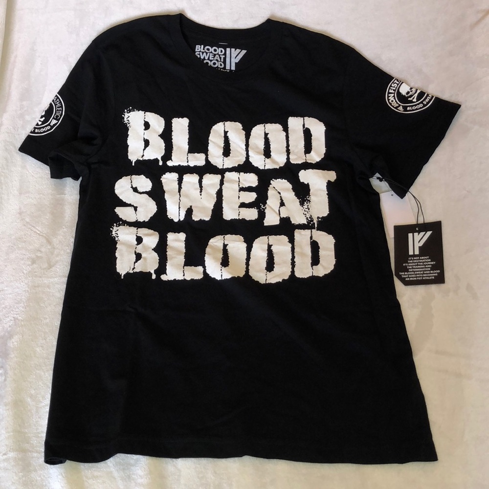Iron Fist Blood Sweat Blood Tee, Black, M NWT